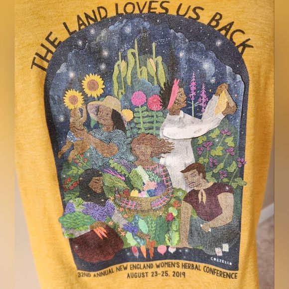 2019 New England Women's Herbal Conference souvenir tee XL - Picture 4 of 5